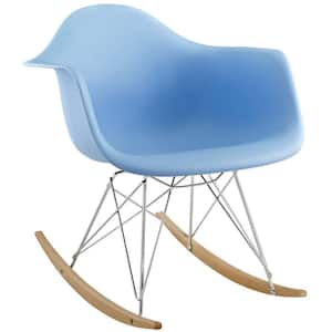 Rocker Blue Plastic Lounge Chair