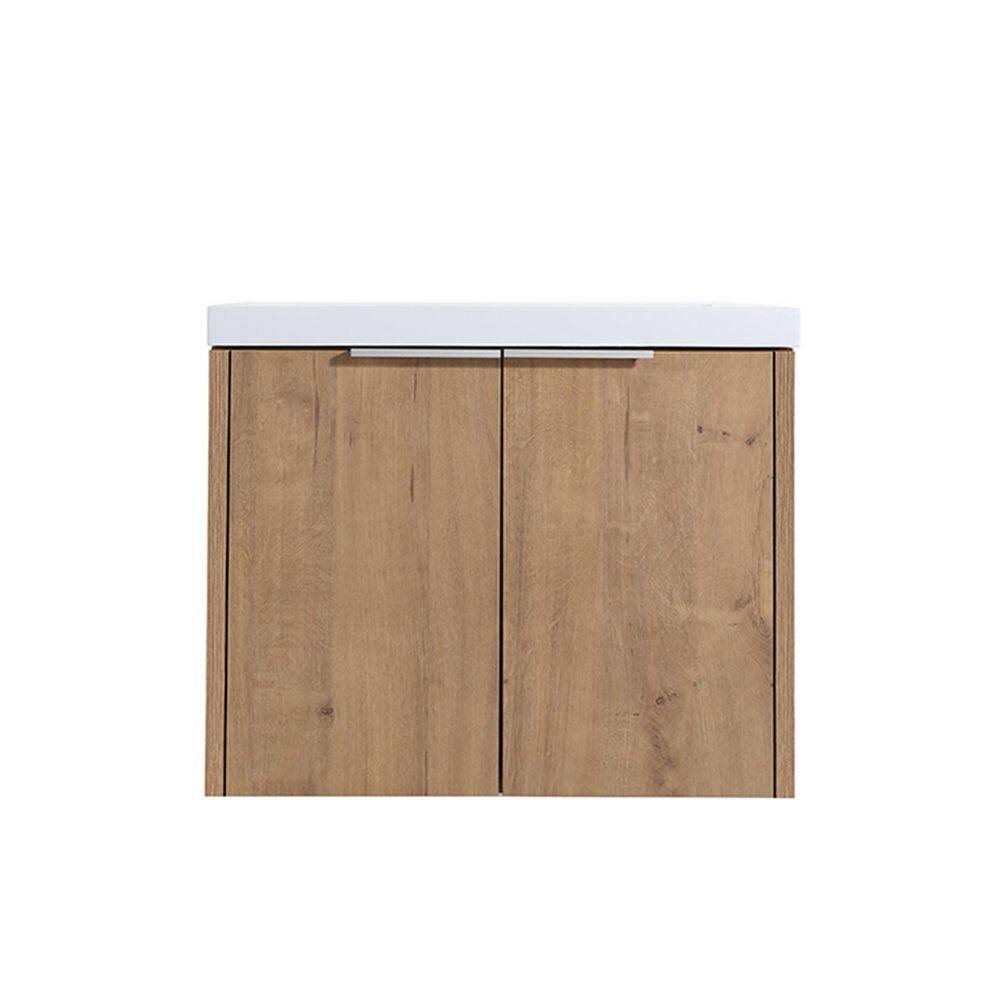 23.6 in. W x 18.1 in. D x 19.3 in. H Float Mounting Design Imitative Oak Ba