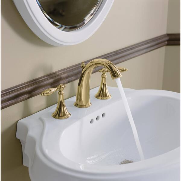 KOHLER Finial Traditional 8 in. Widespread 2-Handle High-Arc