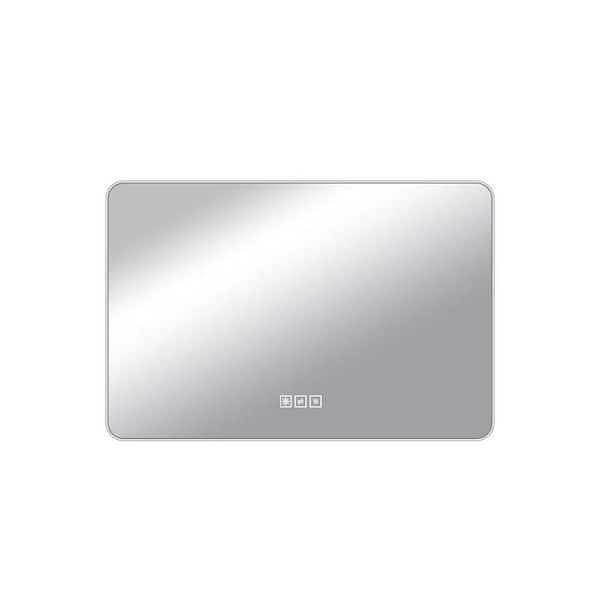 Unbranded 48 in. W x 32 in. H Rectangular Frameless Anti-fog Dimmable Wall Bathroom Vanity Mirror in Clear with LED Lights
