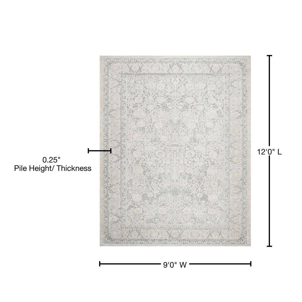 Reflection Beige/Cream 9 ft. x 12 ft. Border Distressed Area Rug - thumbnail 9