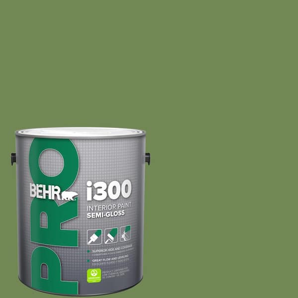 BEHR PRO 1 gal. #M370-6 Snip of Parsley Semi-Gloss Interior Paint