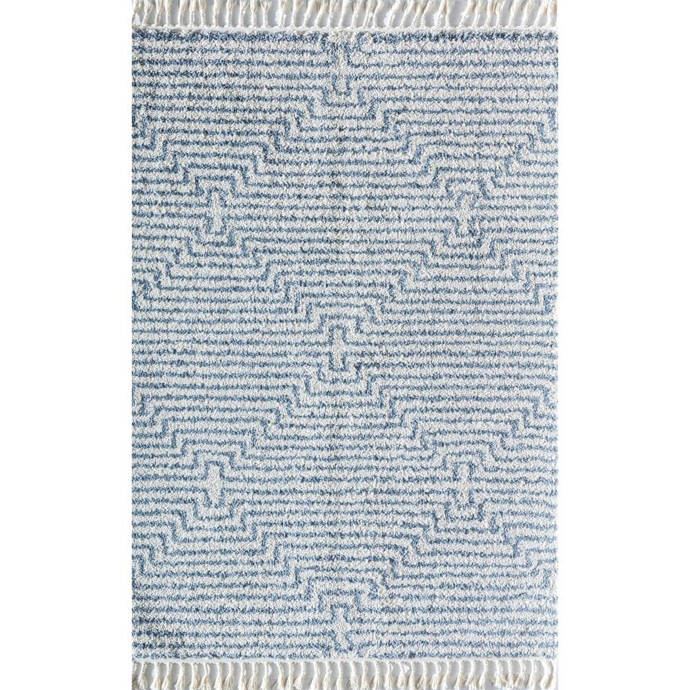 Slowburn White 8 ft. x 10 ft. Stripe Modern Area Rug price history on PriceWatchPro