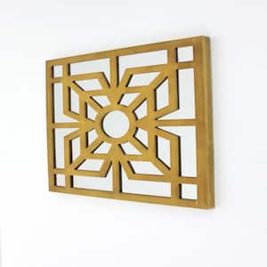 Mariana Bright Gold Modern Mirrored Wooden Wall Decor