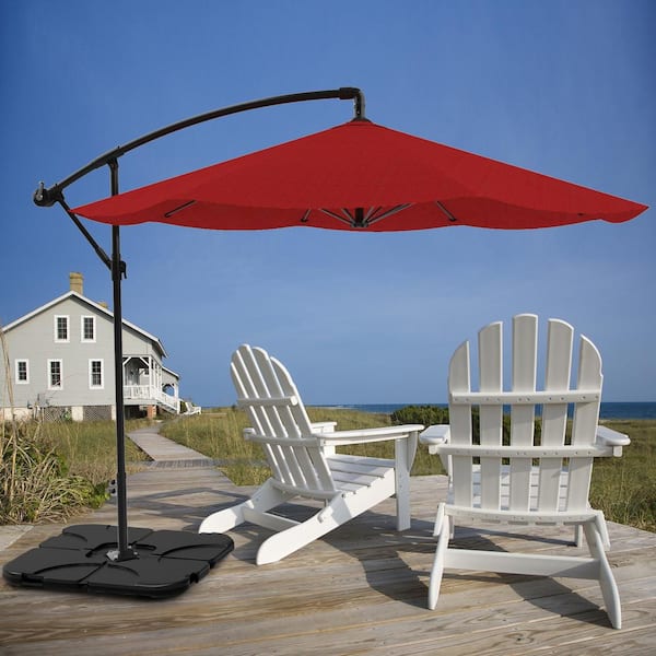 Pure Garden 4-Piece Weighted Cantilever and Offset Patio Umbrella 