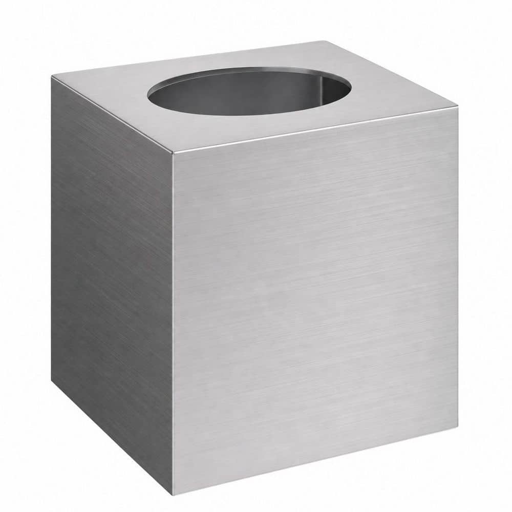 IFUJI 井藤昌志 TISSUE BOX-CUBE S-TYPE gray Numhew Square Modern Facial Acrylic Tissue Box Cover in Silver