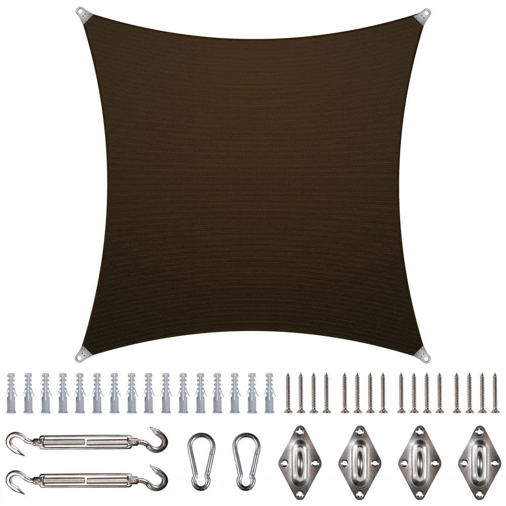 Super Ring 16 ft. x 18 ft. Sun Shade Sail with Hardware-Brown price history on PriceWatchPro