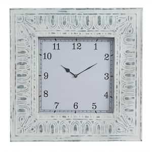 Distressed Cream Tile Clock