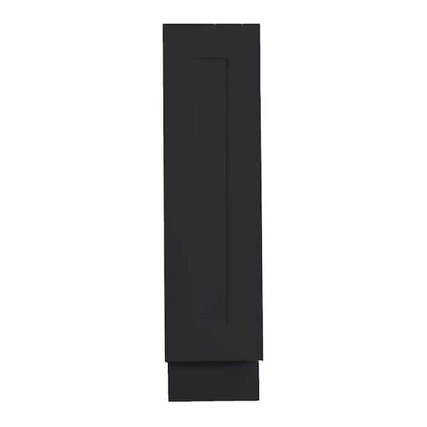 Shaker Assembled 9 in. W x 34.5 in. H x 24 in. D Spice Pull-out Base Cabinet in Charcoal Black