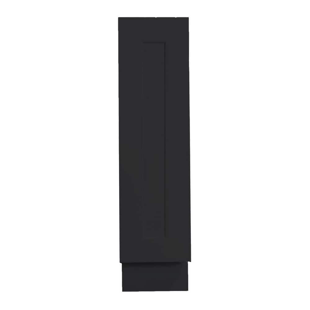 Shaker Assembled 9 in. W x 34.5 in. H x 24 in. D Full Height Door Base Cabinet in Charcoal Black price history on PriceWatchPro