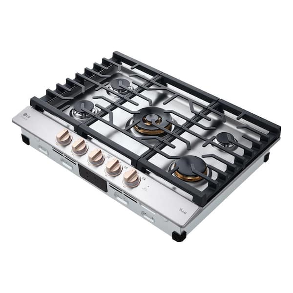 LG STUDIO 36 in. Gas Cooktop in Essence White with 5-Burners