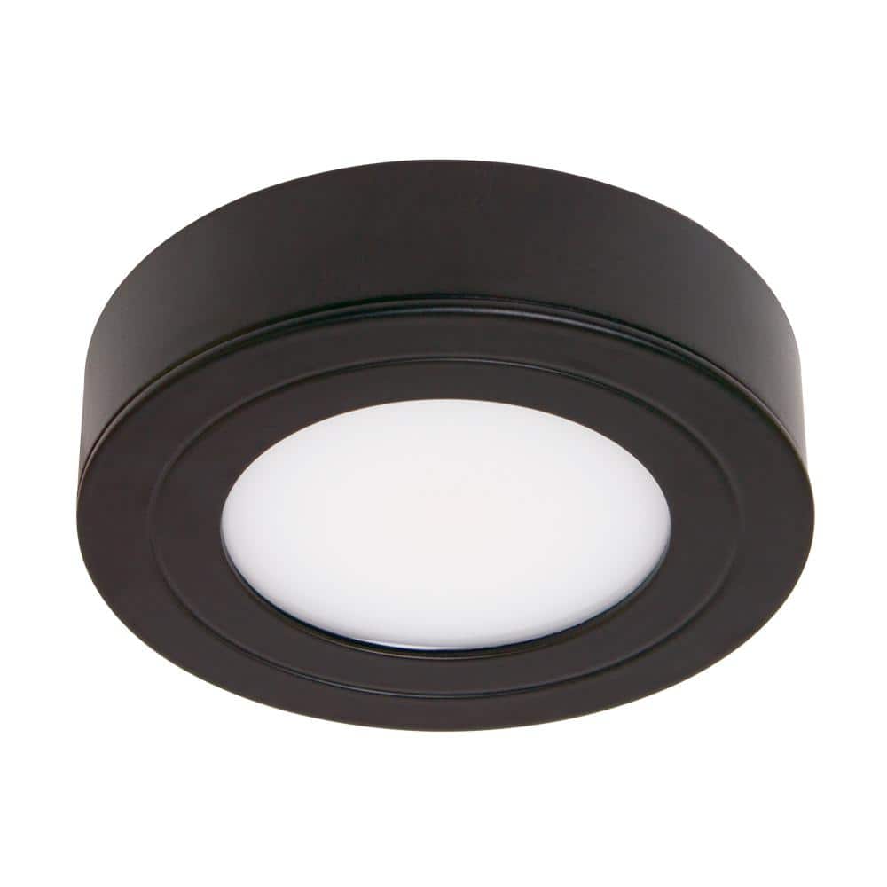 PureVue Dimmable Soft White LED Puck Light in Black Finish