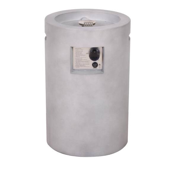 Unbranded 25 in. Ore Powder 30,000BTU Adjustable Flame Propane Gas Fire Table with Waterproof Cover in Gray