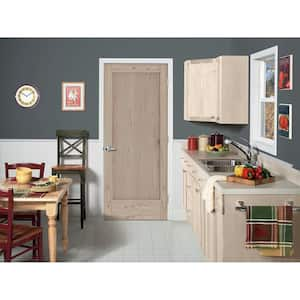 MODA Rustic 24 in. x 80 in. Left-Hand Natural Unfinished Wood Single Prehung Interior Door