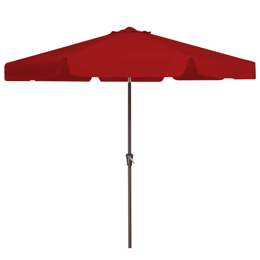 10 ft. Steel Market Crank and Tilt Outdoor Patio Umbrella in Red price history on PriceWatchPro
