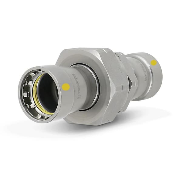 1-1/2 in. Carbon Steel Press Union Fitting, HNBR Sealed, Yellow Dot - for Gas and Fuel Use