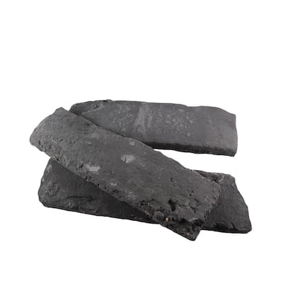 Old Chicago Charcoal 8.20 in. x 2.50 in. Thin Brick 10.76 sq. ft. Flats Manufactured Stone Siding