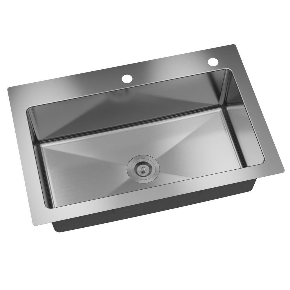 33'' Stainless Steel Drop-In Single Bowl Kitchen Sink