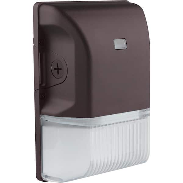 SATCO:Satco 150-Watt Equivalent Integrated LED Bronze Photocell DLC Wall Pack Light, 4000K
