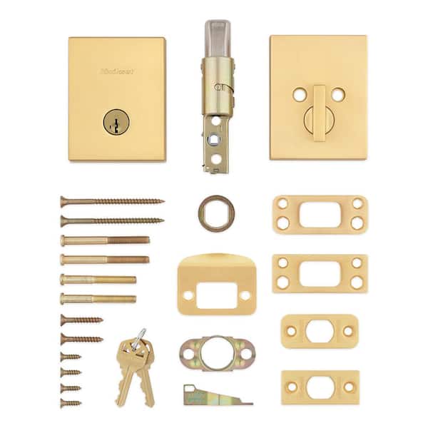 Kwikset San Clemente Satin Brass Rectangle Low Porfile Single
