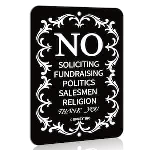 6 in. x 4.5 in. No Soliciting Sign for Home and Business, Do Not Ring The Bell