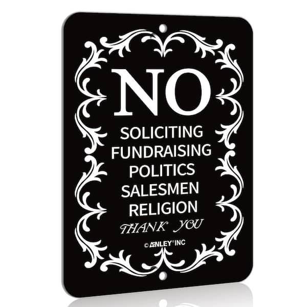 ANLEY 6 in. x 4.5 in. No Soliciting Sign for Home and Business, Do Not Ring The Bell