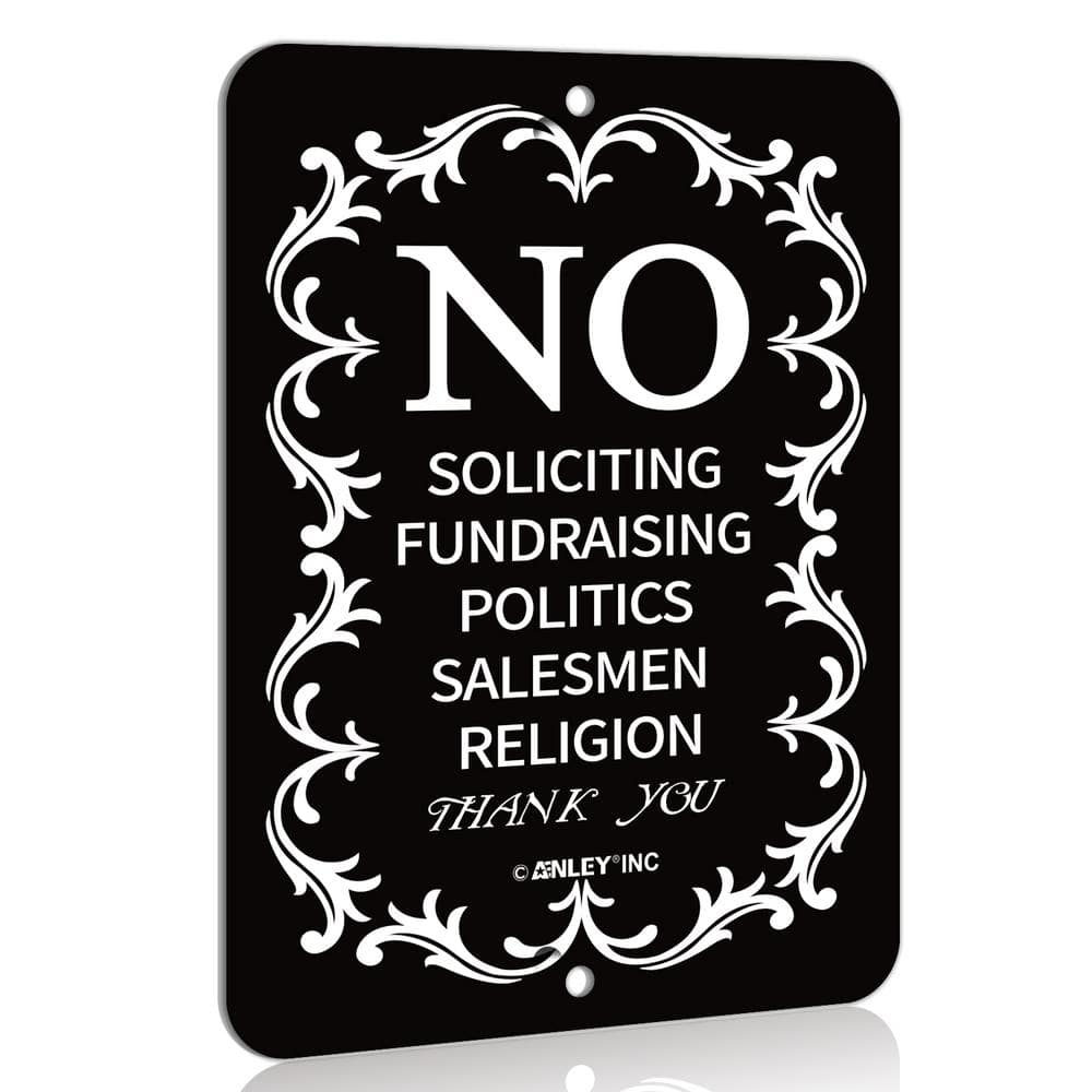 Inbox Zero No Soliciting Sign for Home and Business, Do Not Ring The Bell Sign 6" x 4.5"