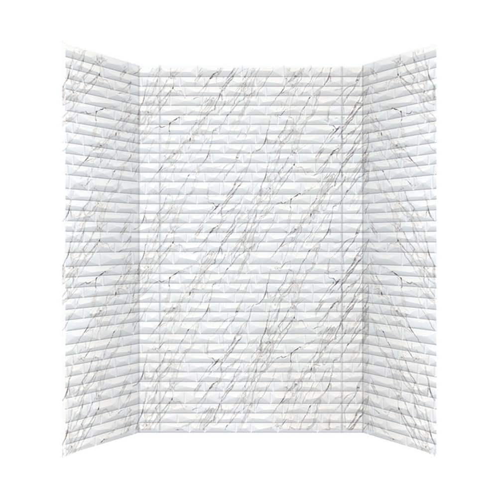 Vista Marble PVC Glue-Up Tub and Shower Wall Panels