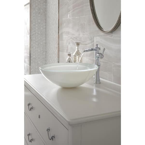 Cassidy Single Hole Single-Handle Open Channel Spout Vessel Bathroom Faucet in Chrome