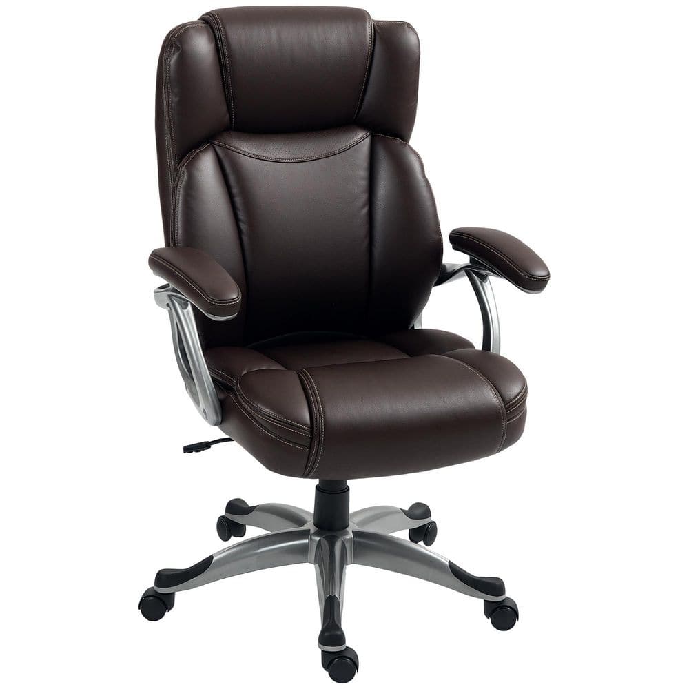 Homcom - Executive Office Chair, 400LBS Big and Tall Office Chair with Foot Rest, Microfiber Computer Desk Chair - Thumbnail 2