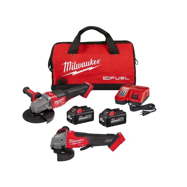 Milwaukee M18 Fuel 18V Lithium-Ion Brushless Cordless 7/9 in. Angle Grinder w/ High Output XC 8.0Ah Battery