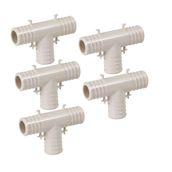 PLUMBFLEX 3/4 in. Plastic PEX Poly Alloy Tee Barb Pipe Fitting (5-Pack)