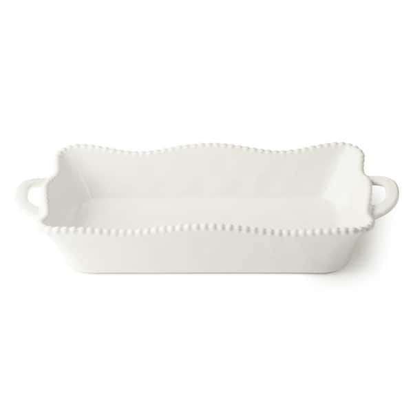 Perlette Cream Medium Rectagular Baker 16.25" x 8.5"