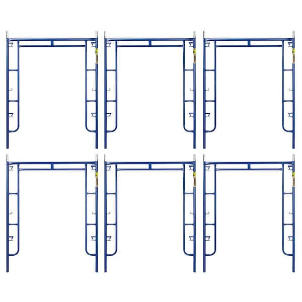 MetalTech Saferstack 6.4 ft. x 5 ft. Mason Walk-Through Arch Scaffold Frame (6-Pack)