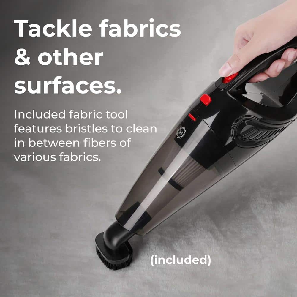 Black Cordless Handheld Vacuum with Washable HEPA Filter