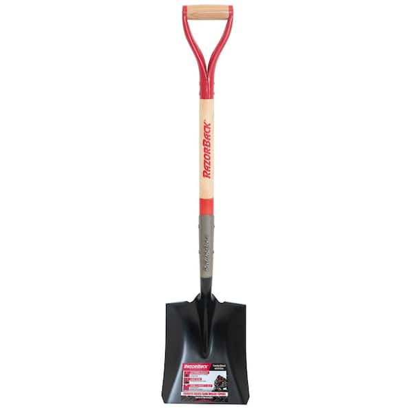 23.5 in. Wood D-Handle Square Point Shovel
