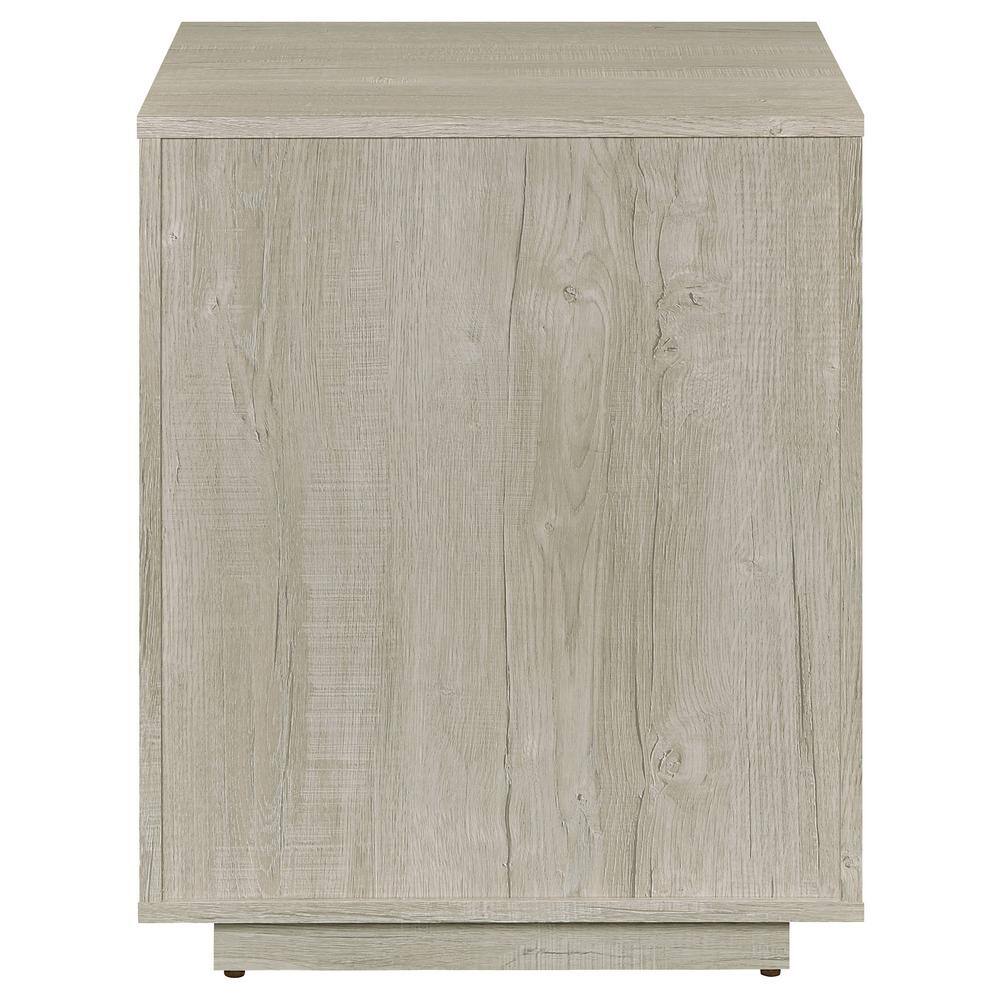 Whitewashed Gray Modern 3-Drawer Wood File Cabinet
