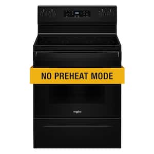 30 in. 5 Element Freestanding Electric Range in Black with Steam Clean