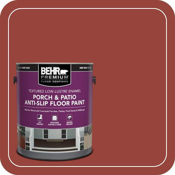 1 gal. #PPU2-17 Morocco Red Textured Low-Lustre Enamel Interior/Exterior Porch and Patio Anti-Slip Floor Paint