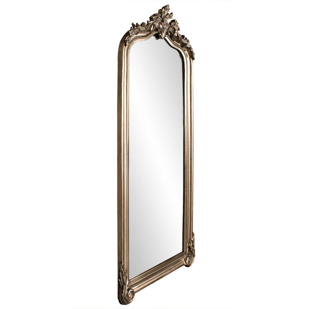 Champagne Silver Leaf Ornate Full Length Arch Mirror