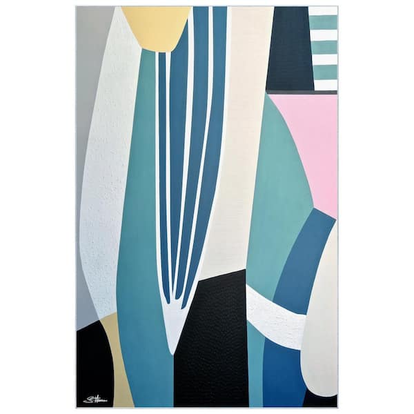 Empire Art Direct Multi-Colored 5 ft. x 8 ft. Soften The Edge Washable Geometric Art Area Rug