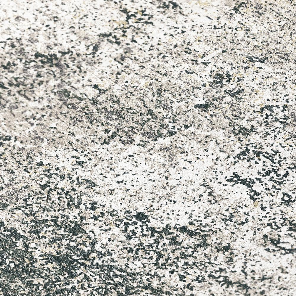 Gray Abstract Flat Woven 5' x 7'6" Washable Area Rug