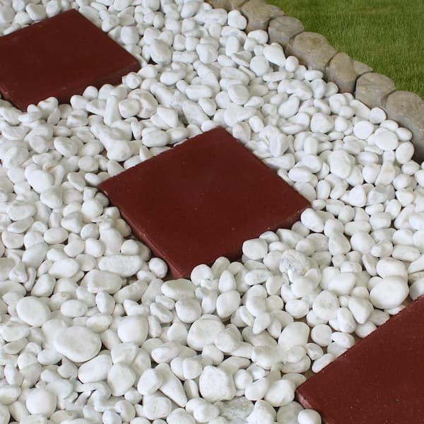 0.5 in. to 1.5 in., 20 lb. Small Snow White Pebbles