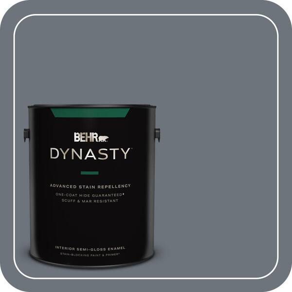 BEHR DYNASTY 1 gal. #750F-5 Silver Hill Semi-Gloss Enamel Interior Stain-Blocking Paint & Primer