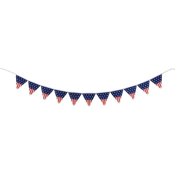 Northlight 9.75 ft. Americana Pennant USA Flag Hanging Wall Banner