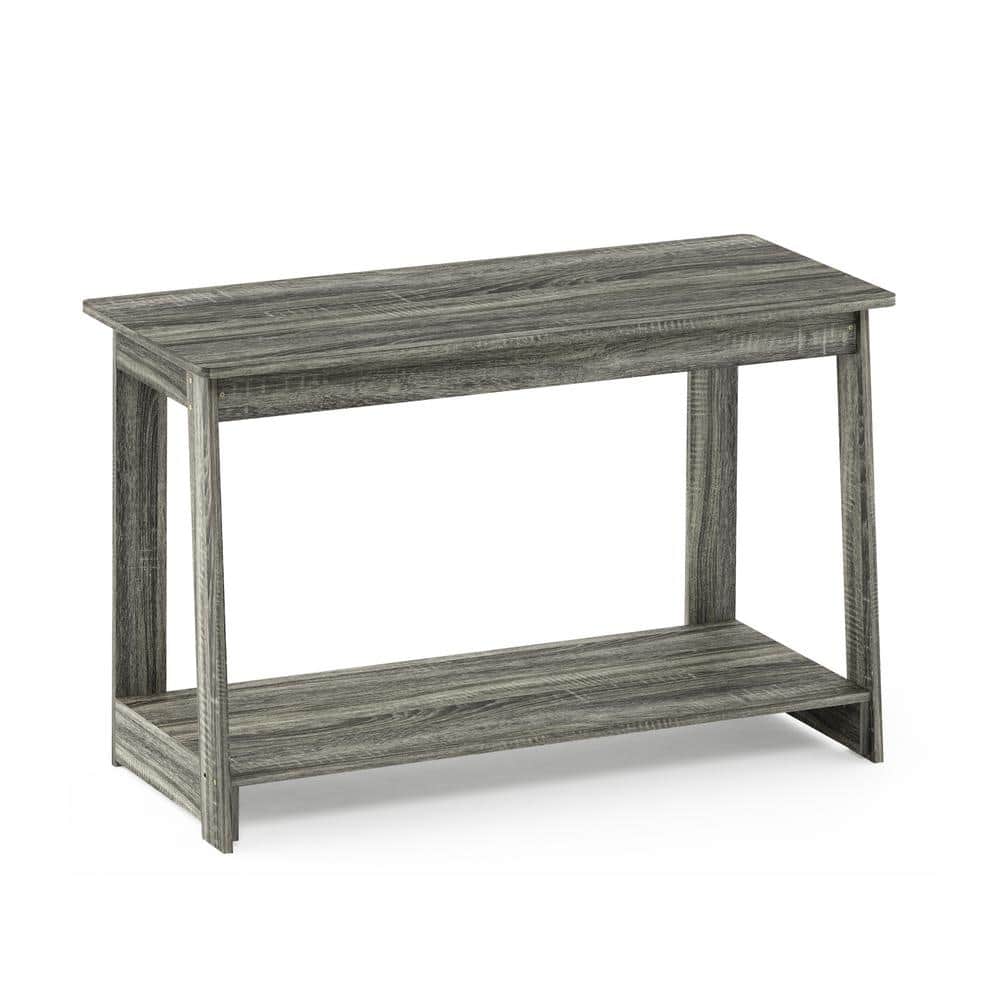French Oak Grey Particle Board TV Stand with Bottom Shelf