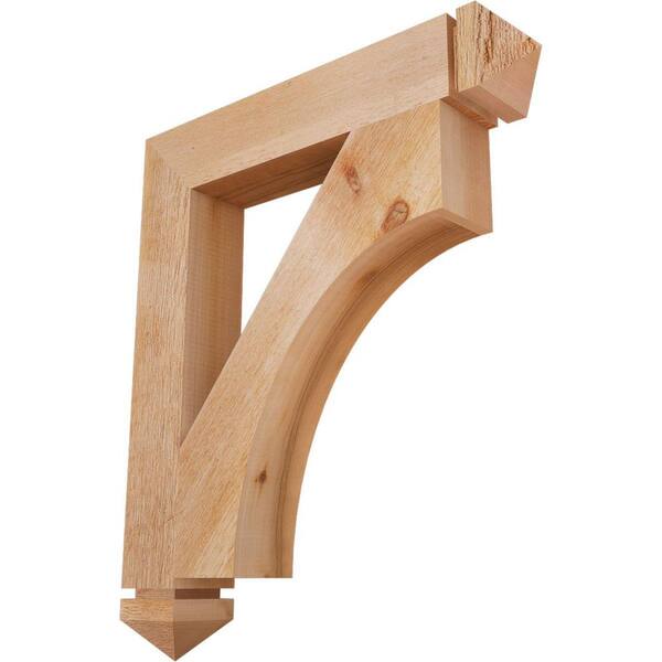 Ekena Millwork 4 in. x 28 in. x 24 in. Western Red Cedar Westlake Arts and Crafts Rough Sawn