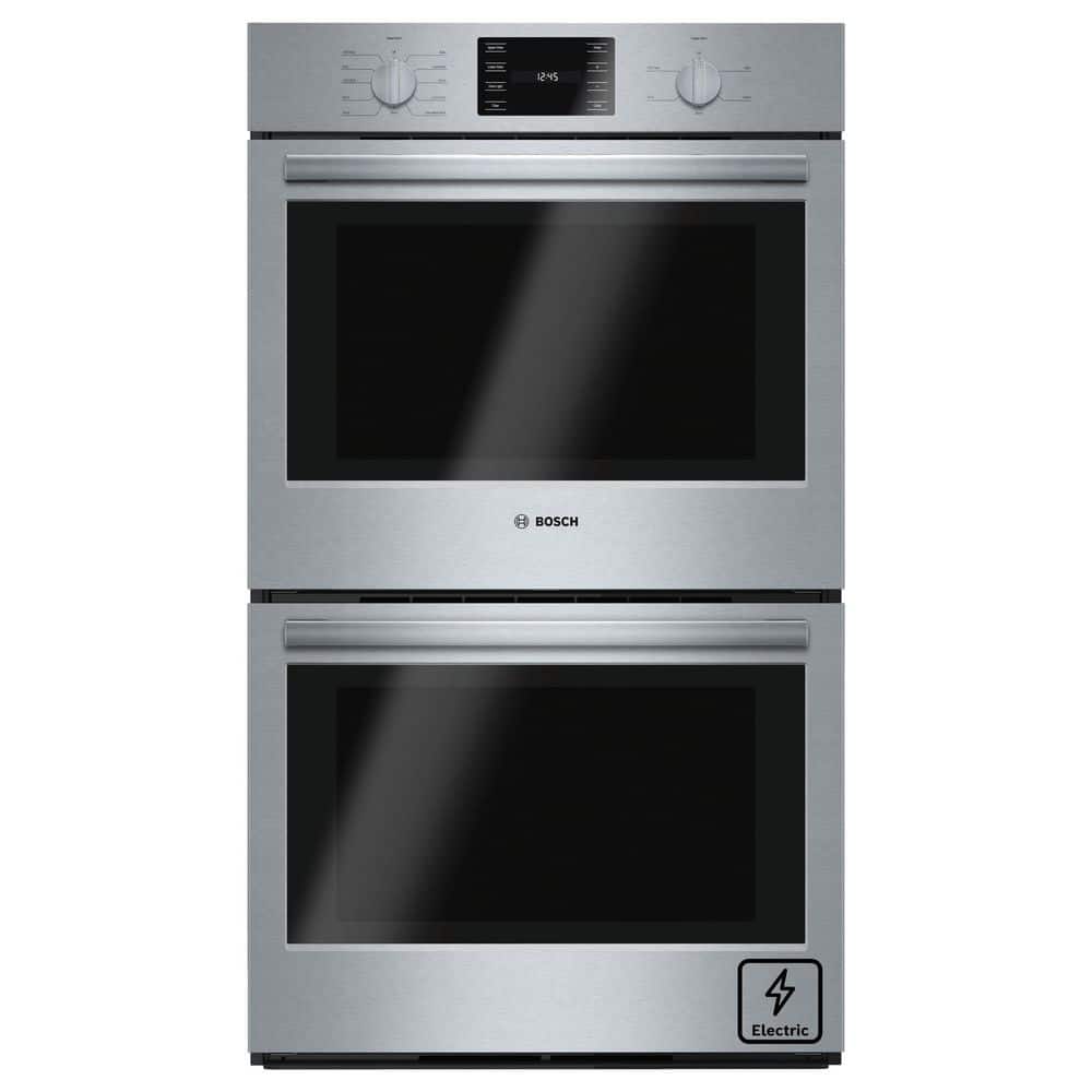 Bosch 500 Series 30 in. Built-In Double Electric Wall Oven with European Convection and Self-Cleaning in Stainless Steel