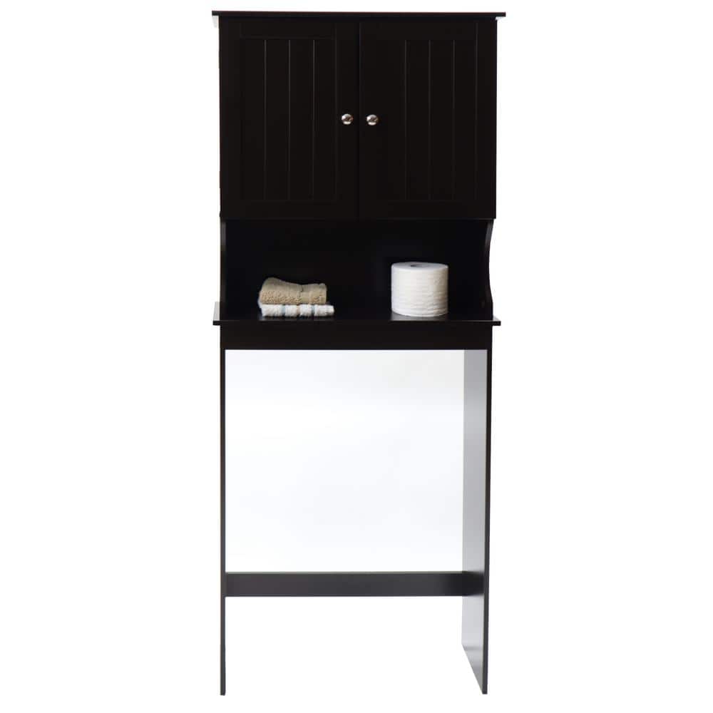 Espresso Over-the-Toilet Cabinet with Adjustable Shelves