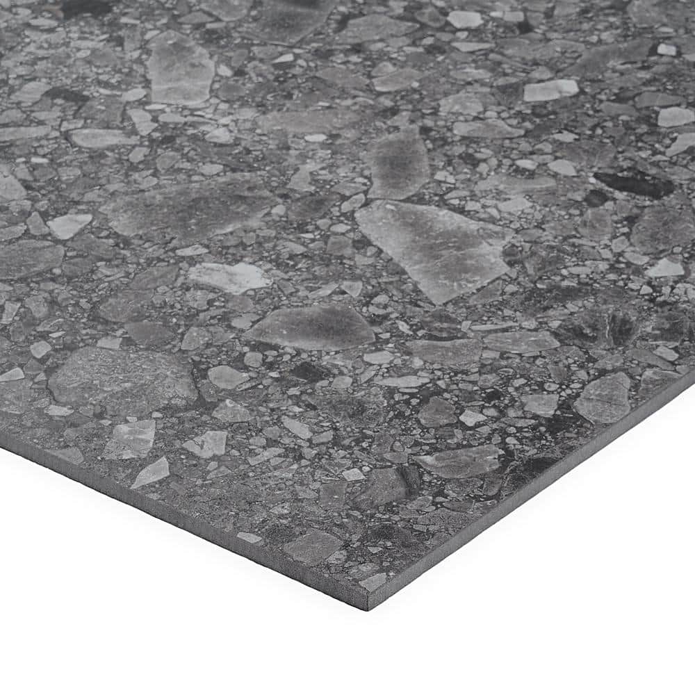 Venitia Large Format Matte Gray Porcelain Floor and Wall Tile